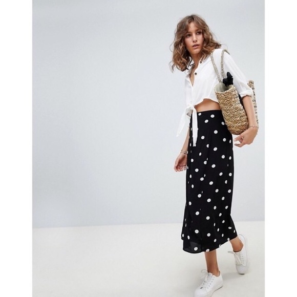 free people polka dot skirt